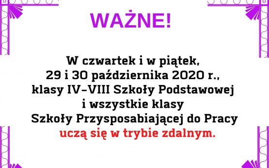 Komunikat  28.10.2020