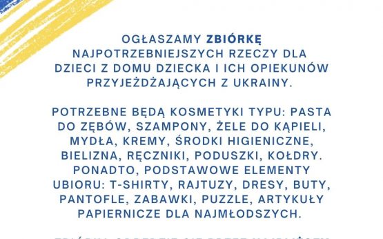 ZBIÓRKA DLA DZIECI Z UKRAINY