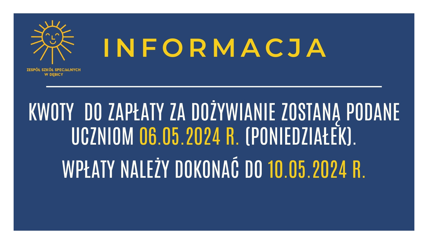 Informacja dla rodziców